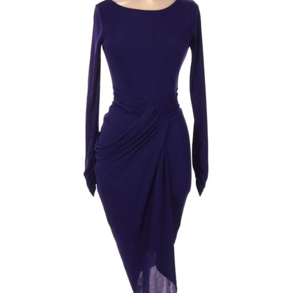 BCBGMaxazria Twisted Long Sleeve Bodycon Dress